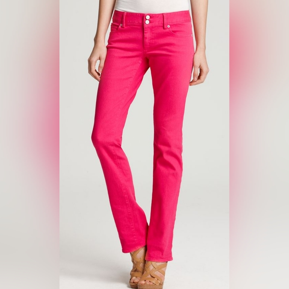 Lilly Pulitzer Worth Straight Jeans in Azalea Size 14